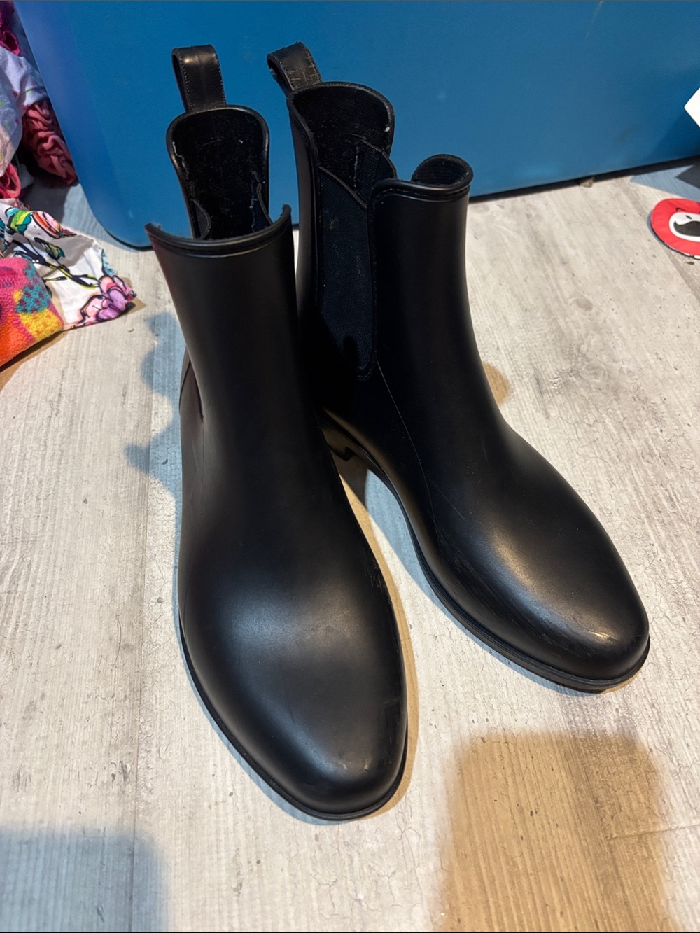 Black Chelsea Rain Boots